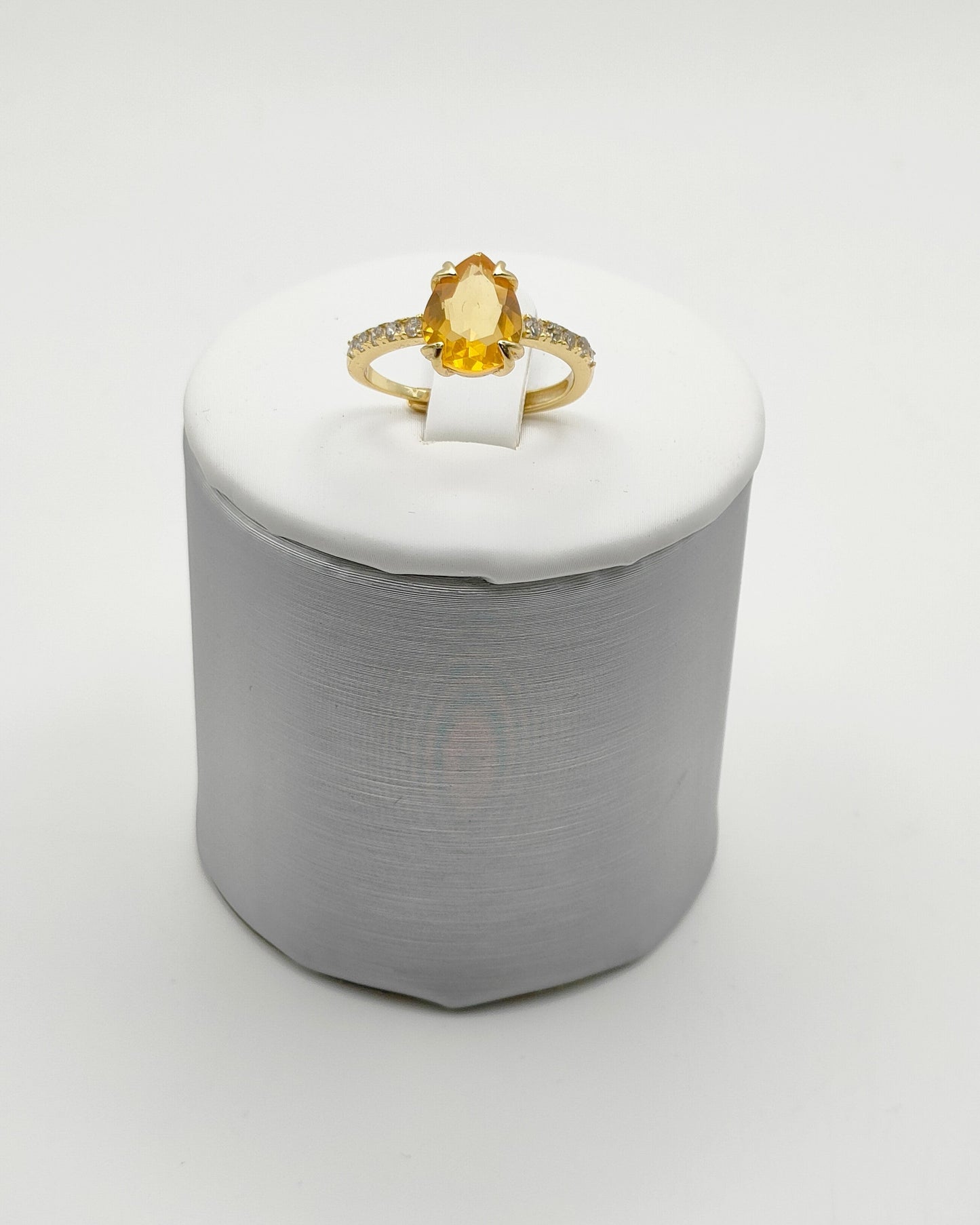 Anello Goccia CITRINO in Argento 925 Anello
