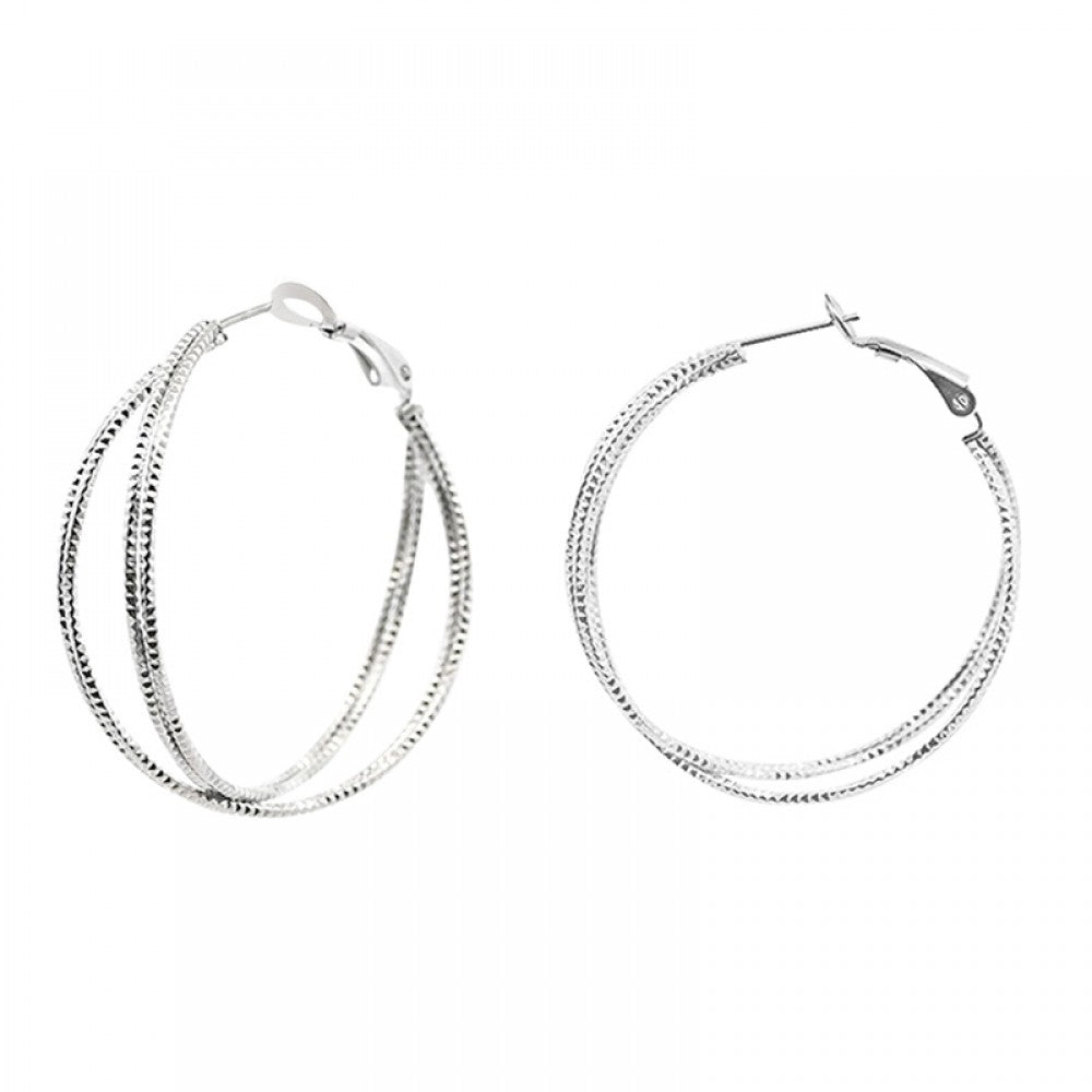 ORECCHINI A CERCHIO INCROCIATO Orecchini