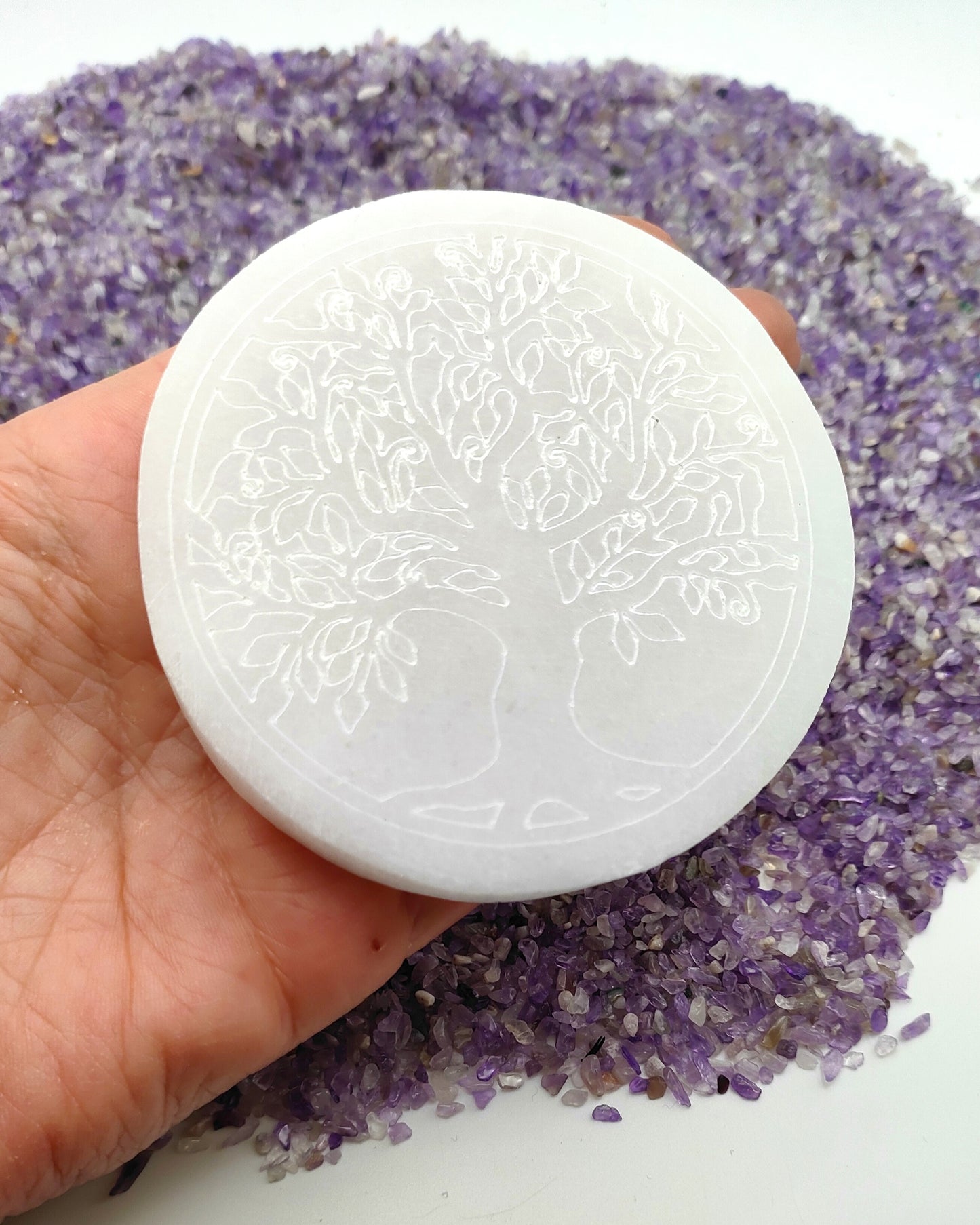 Piastra Selenite Albero Della Vita