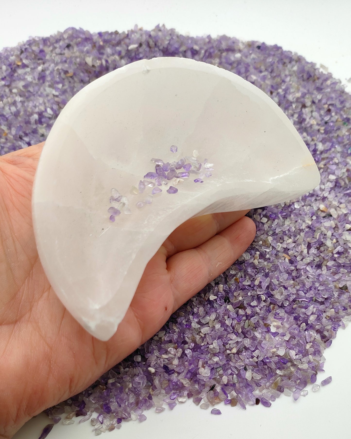 Ciotola in Selenite Luna