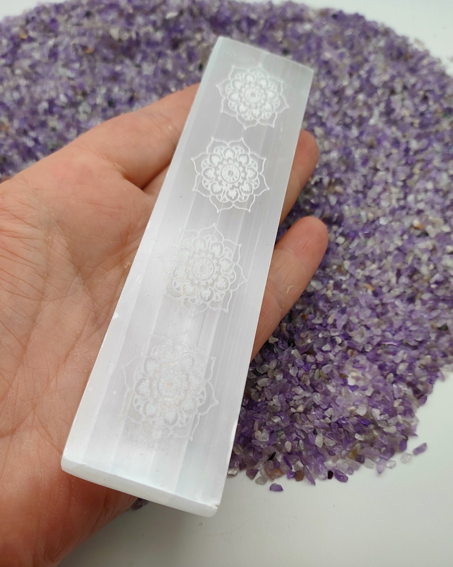 Barra Selenite Mandala