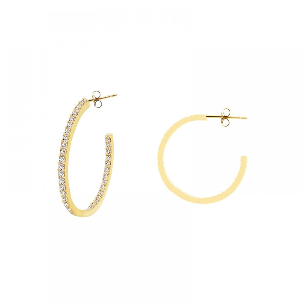 ORECCHINI A CERCHIO CON ZIRCONE