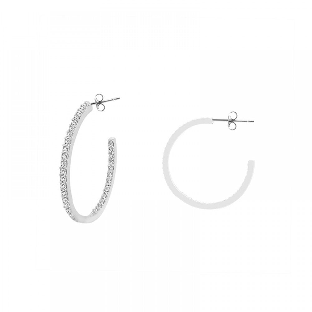 ORECCHINI A CERCHIO CON ZIRCONE