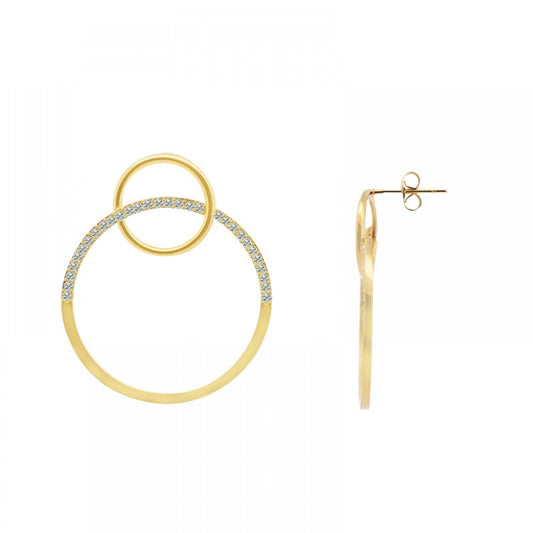 ORECCHINI PENDENTI A  CERCHIO CON STRASS