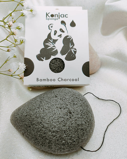 Spugna Konjac a Goccia BAMBOO CHARCOAL Spugna konjac