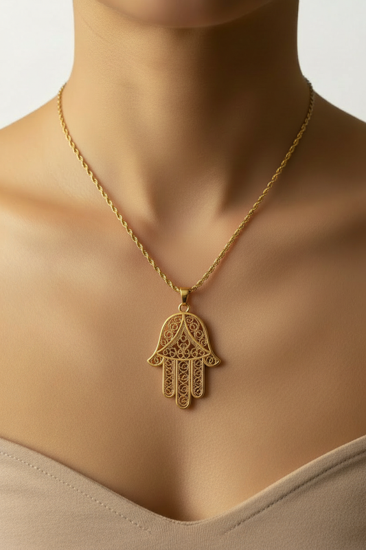 Collana Hamsa oro