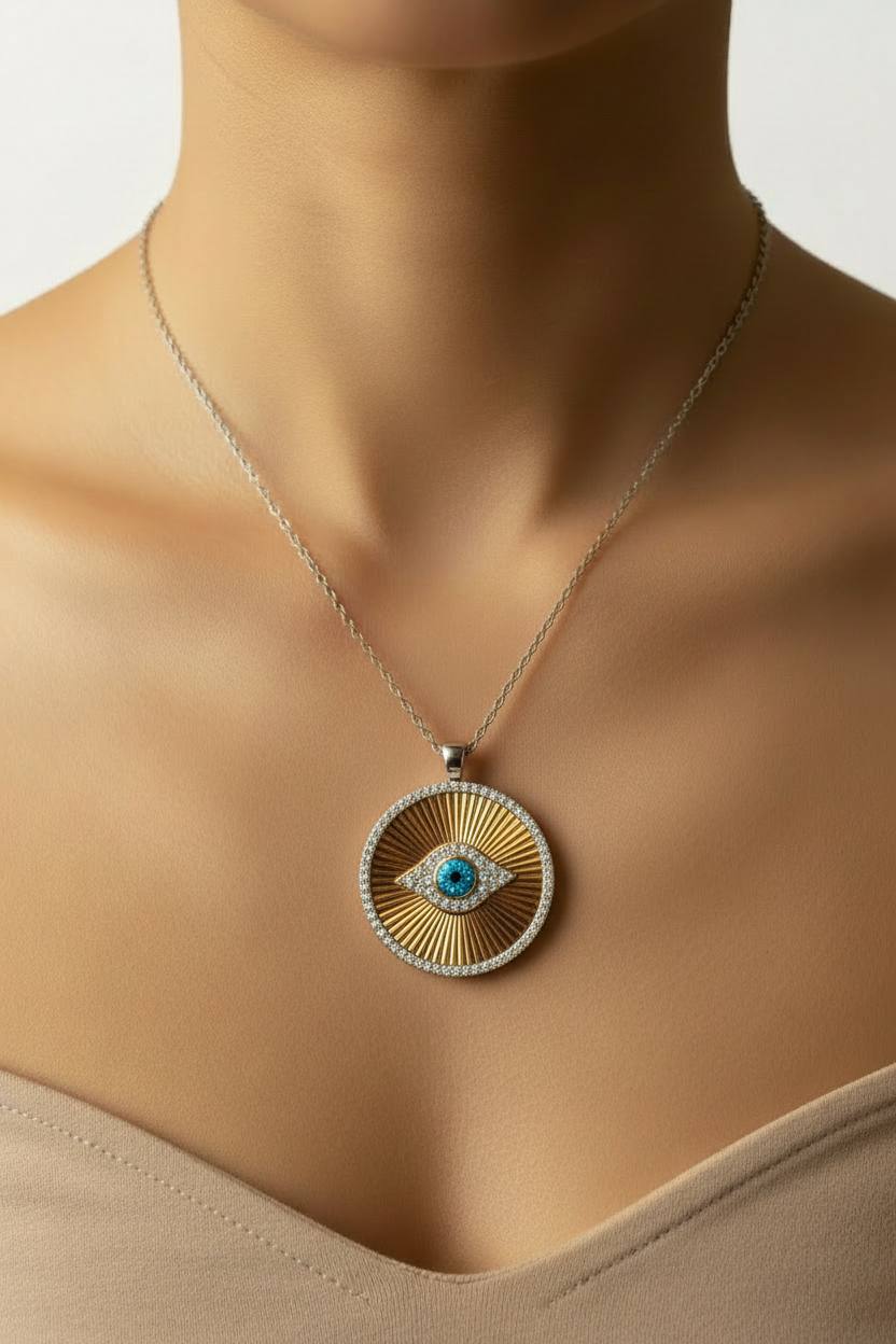 Collana occhio argento