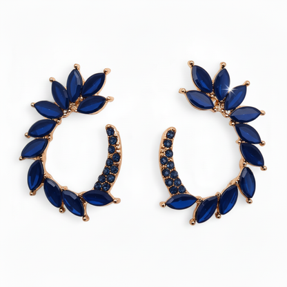 Orecchini Blu Reale - Senza chiusura