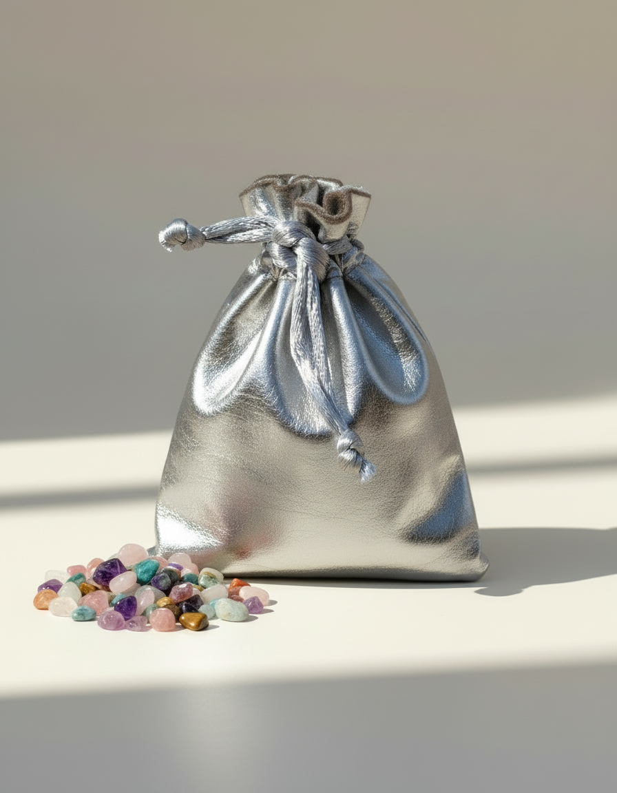 Sacchettino Argento con nodi corretti