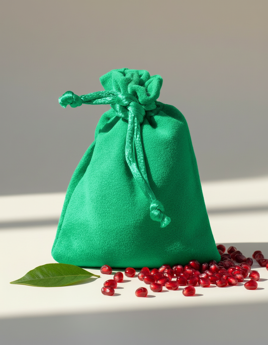 Sacchettino Verde più brillante con più melograno